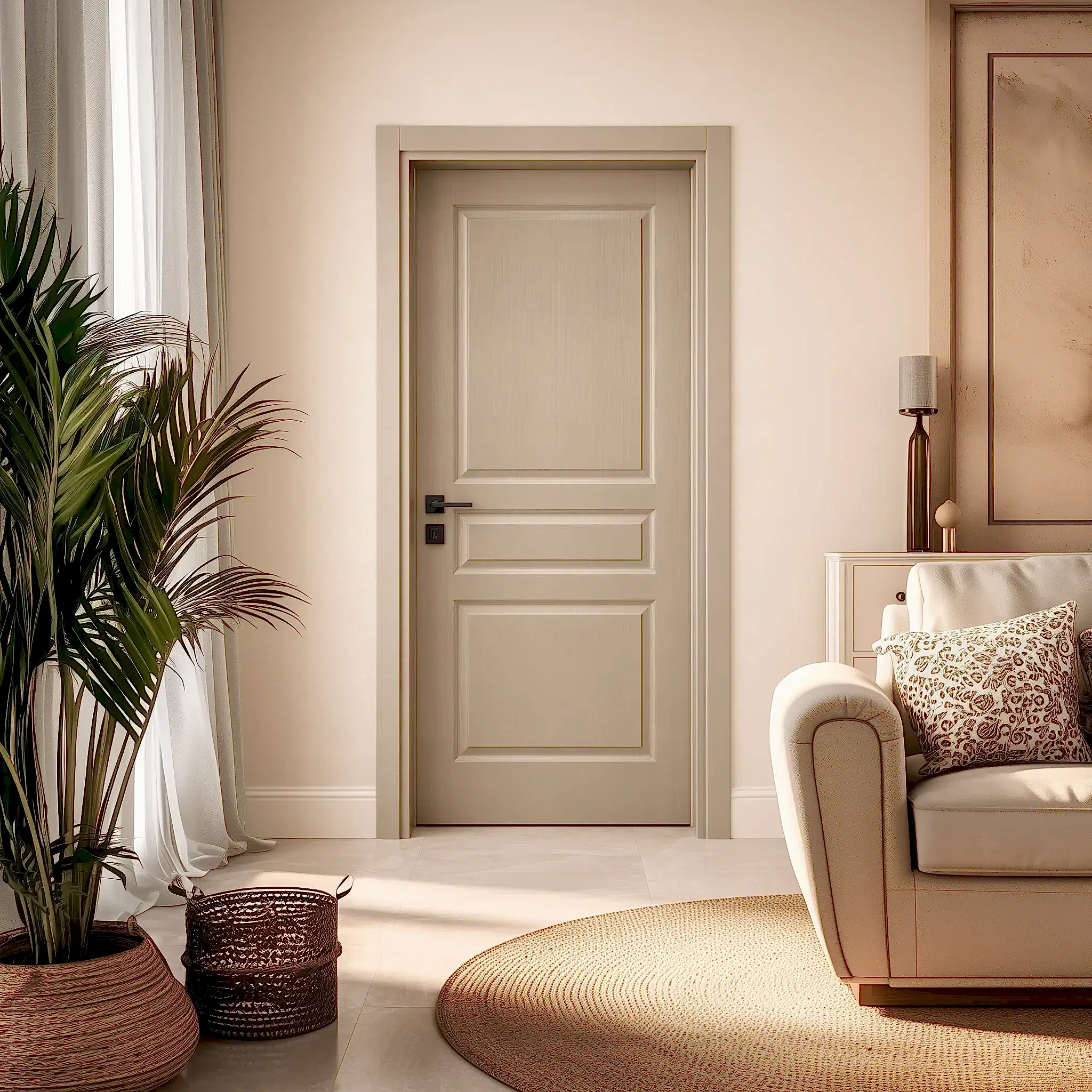 3 Göbek Amerikan Panel Kapı